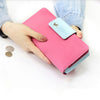 Women's Wallet Button Leather Faux Clutch