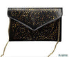 Hollow Chains Envelope Leather Clutch