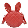 Cute Rabbit Ear Round PU Leather Bag