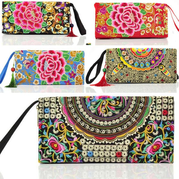 Handmade Ethnic Flowers Purse